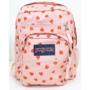 JanSport Strawberry Shower Big Student 17.5" Backpack School Bag Daypack